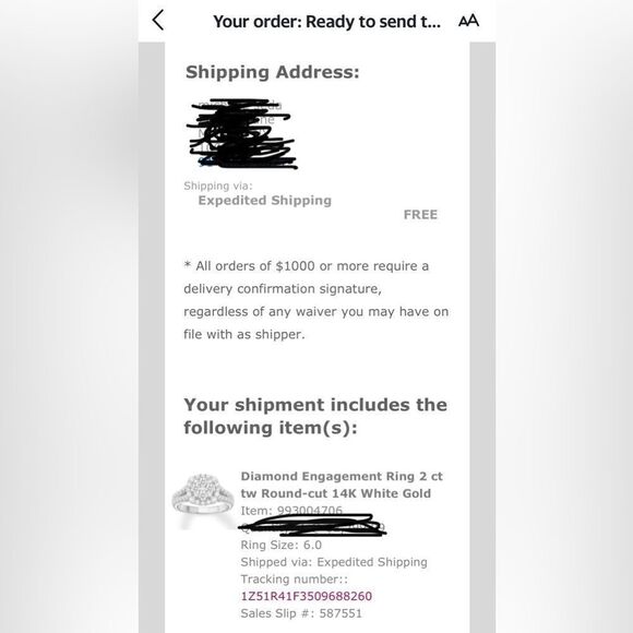 14k white gold diamond ring - Picture 9 of 9